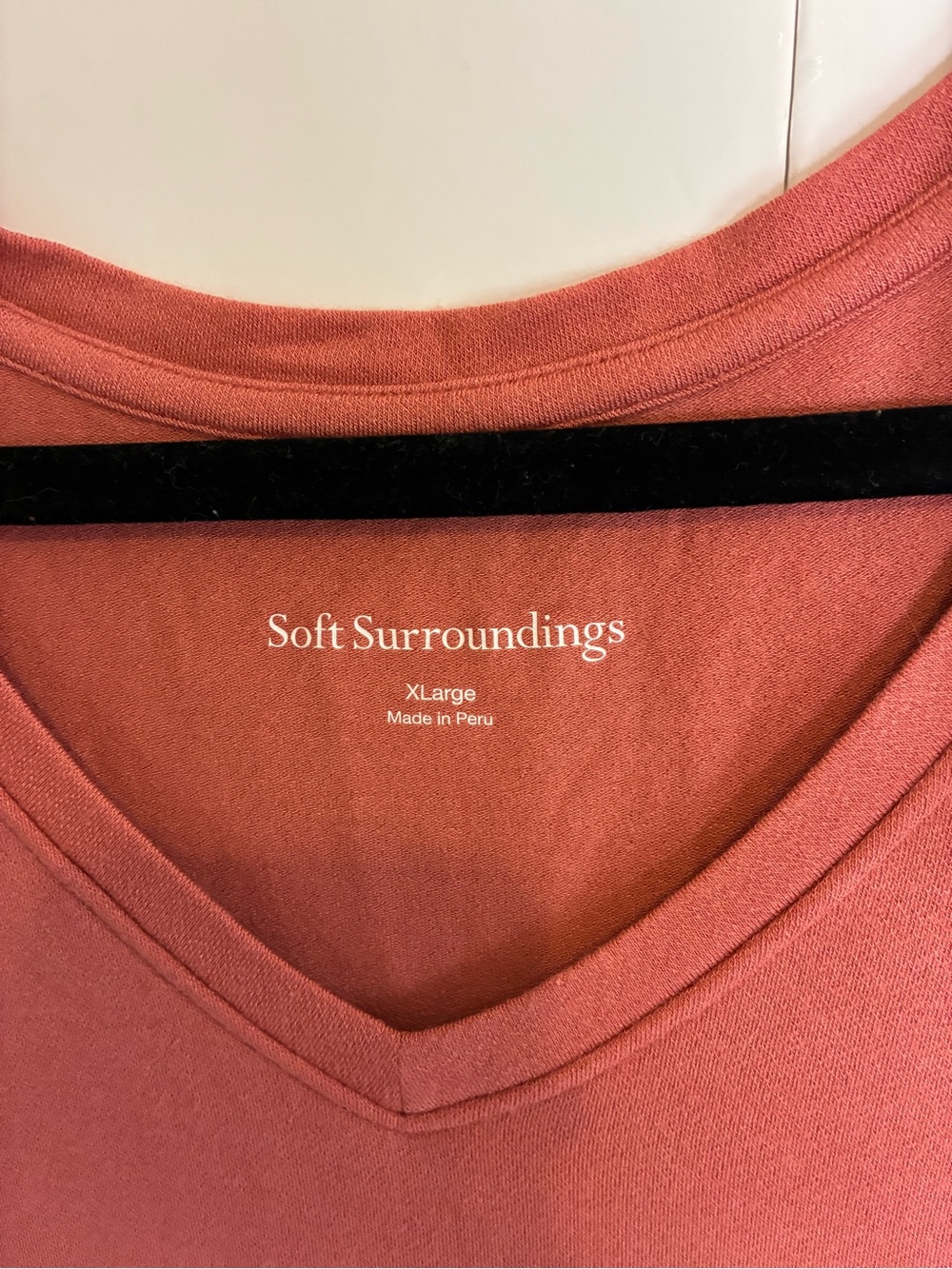 Soft Surroundings Olive & Coral Pink V‑Neck Tunic Tanks | Size XL (NWT Set of 2) - Picture 6 of 16